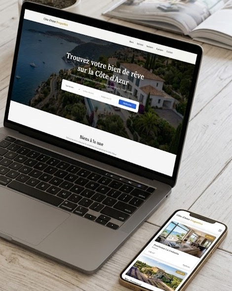 Aperçu du site Côte d'Azur Properties